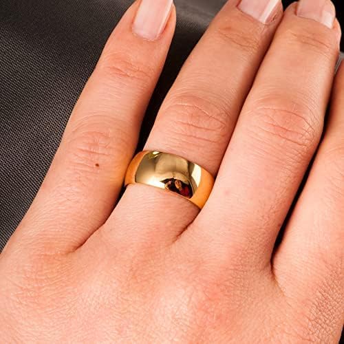 Conjunto de alianzas de boda a juego para parejas chapadas en oro de 14 quilates Conjunto de anillos de bodas de plata personalizados para hombre y mujer