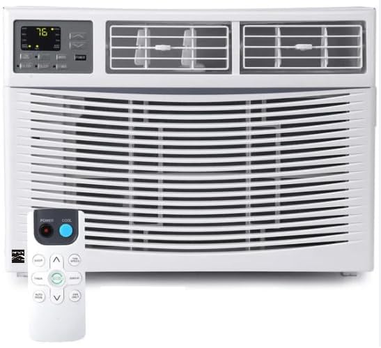 Davant view of the Kenmore KM8K-R 8,000 BTU Window Air Conditioner.