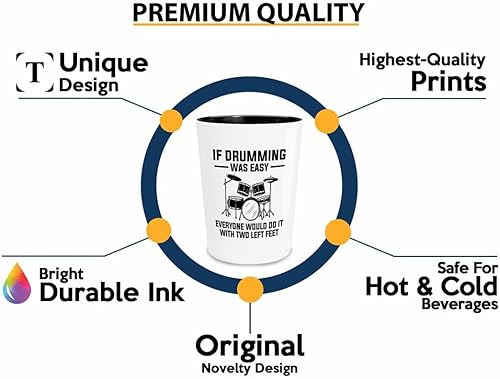 Miniatura 36 de Vaso de chupito para batería de 1.5 oz – I'm not lazy – músico percusionistas guitarra, compositor de tambores No soy perezoso,Los bateristas no,Los