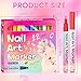 12 Colors Nail Art Pens Set, Press to Release Ink Nail Art Markers Nail Polish Pens, Graffiti Dotting Pen Drawing Painting Liner Pen for DIY Nail Art Beauty Adorn Manicure Home Salon, Adult