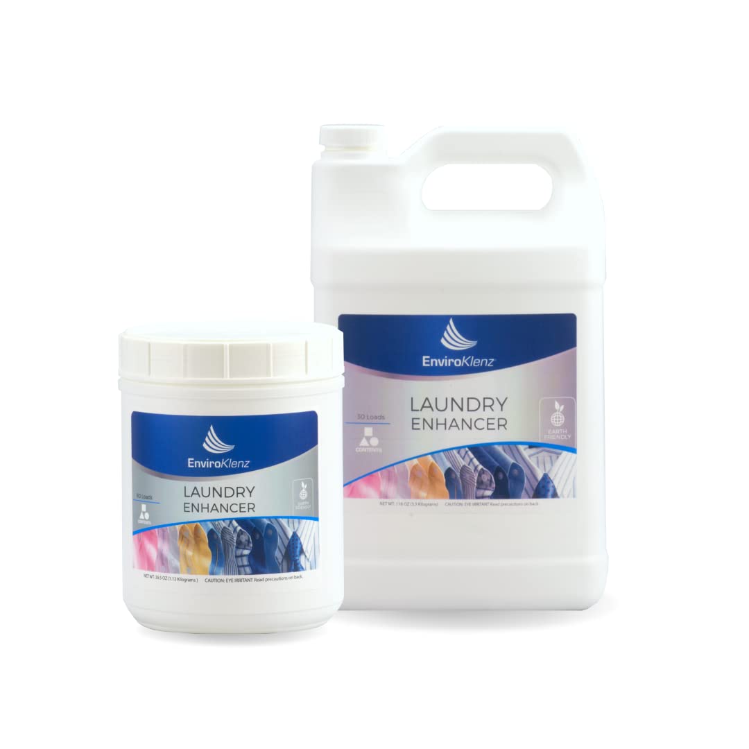 EnviroKlenz Laundry Powder & Liquid Enhancer - HE Friendly and Fragrance Free Additive for Top & Front Load Washer Family Size