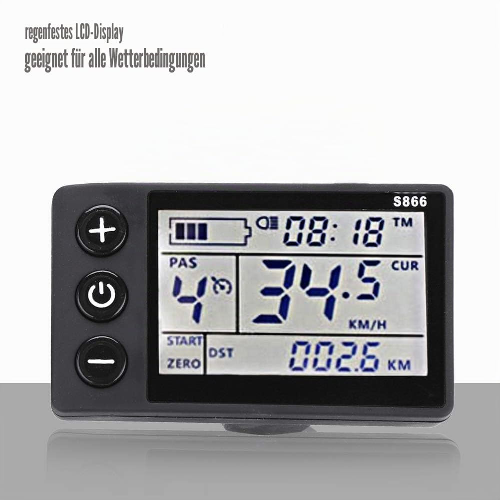 KSTE Scooter Controller, Elektromotor Controller Kit, 36V/48V Elektromotor Brushless Regler, wasserdichte LCD Display Panel Elektro Fahrrad Roller Controller Kit(36V/48V 250W/350W)