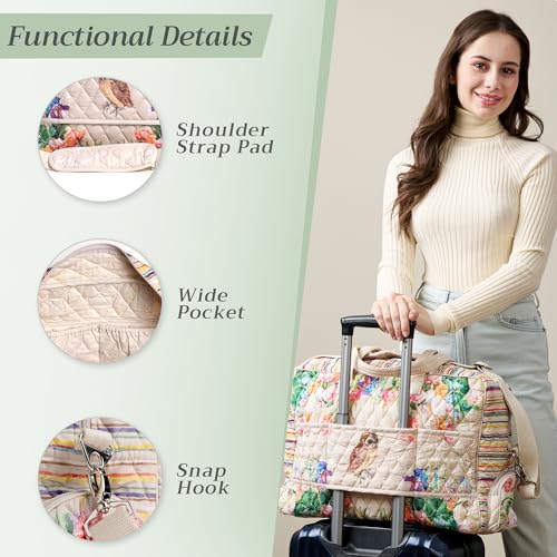 Maison d' Hermine Weekender Bags for Women Cotton Quilted Duffel Overnight Luggage Weekend Bag for Men Gym Sports Gifts Travel Business Travellers Family Trip4