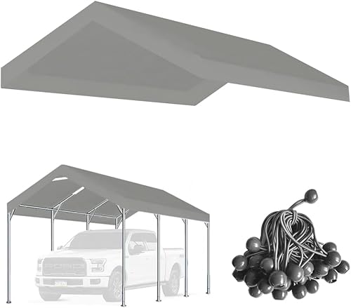 Miniatura 8 de Toldo de Repuesto Mejorado de 12'x20' para Cochera, Cubierta Superior del Dosel para Refugio de Automóvil, Tienda de Garaje, Tienda de Fiesta