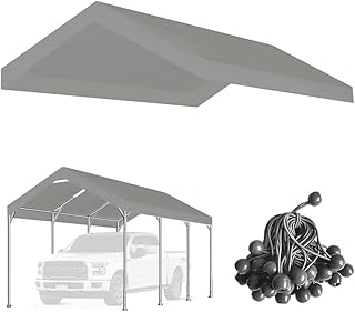12'x20' Upgraded Carport Replacement Top Canopy Cover for Car Garage Shelter Tent Party Tent