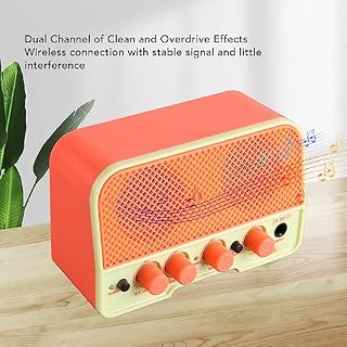 Amplificateur de Guitare électrique ABS Double Canaux AUX Bluetooth sans Fil BT5.0 Ampli de Guitare Rechargeable pour Jouer (Rose) - Les Beatles, Paul McCartney, John Lennon, RIngo Starr, George Harrison Amplificateur de Guitare électrique ABS Double Canaux AUX Bluetooth sans Fil BT5.0 Ampli de Guitare Rechargeable pour Jouer (Rose) – Image 3