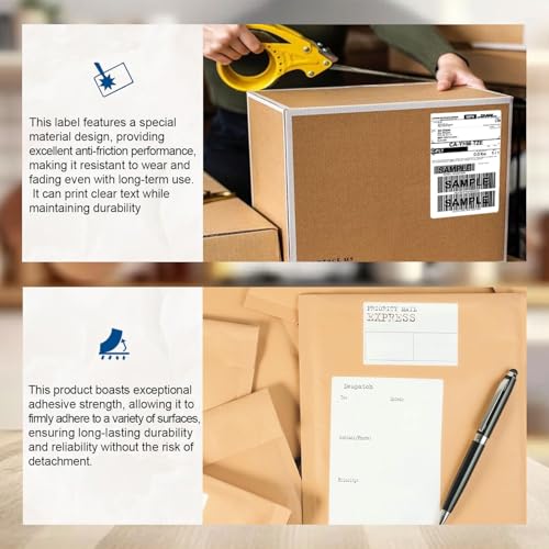 Molabel - 6 rolls DK-11241 shipping label Compatible with Brother, 102mm x 152mm, 1200 Brother QL label printer - Image 4