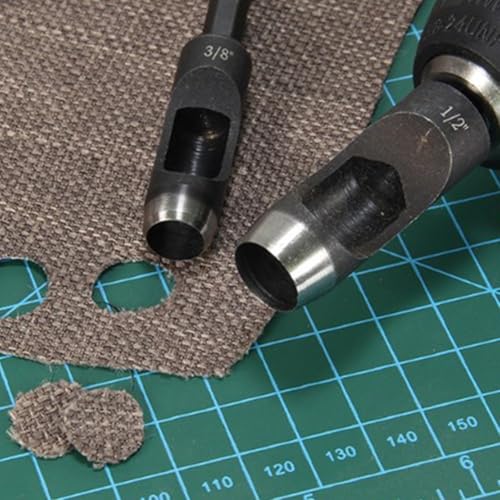 Perforatrice creuse avec tige hexagonale pour perceuse électrique sur plastique, caoutchouc, vinyle et joints (4#)