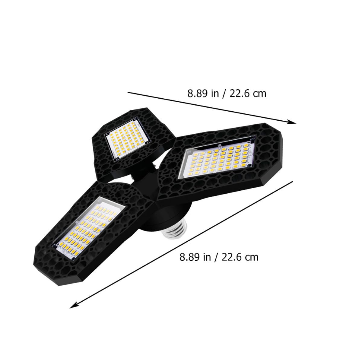 Vaguelly LED Warehouse Lamp Folding Garage Light 80w Deformable Ceiling Bay Light White for Workshop and Industrial Use — view 2