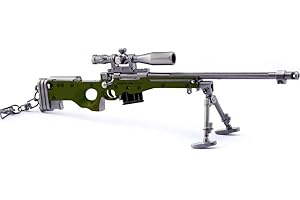 Mini Gun Keychain with Bullets (Survival Eat Chicken Games Metal 1/6 AWM...