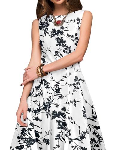 Image of Simple Flavor Women's Vintage Dress Sleeveless O-Neck Party Cocktail Dress