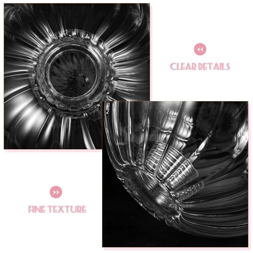 Image of Holibanna Modern Ceiling Lamp Shade Pumpkin Pattern Glass Lampshade Replacement for Pendant Light Fixtures Soft Comfortable Lighting Living Room Decor