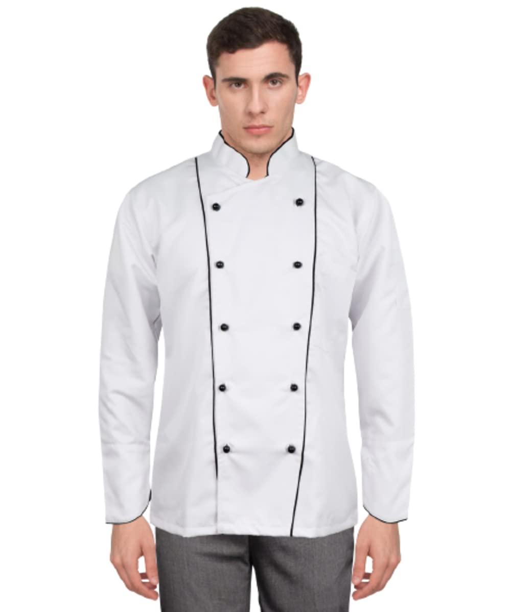bakers pardise Unisex Chef Jacket Chef Coat Restaurant Kitchen Chef Uniform double Breasted Full Sleeves French Cuff Polycotton-picture-14