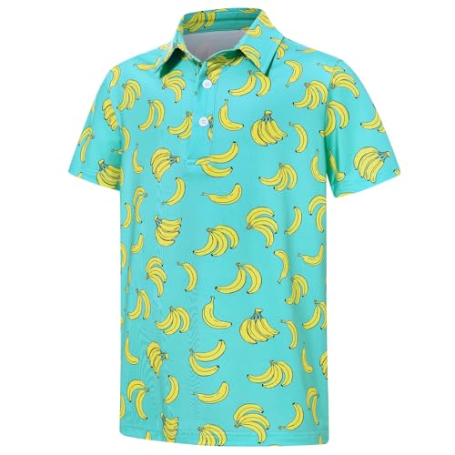 Boys Polo Shirts Hawaiian Golf Clothes Fashion Short Sleeve Kids Cool School Uniform 5-14T