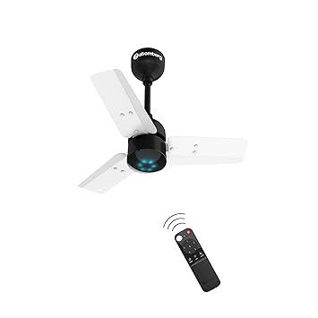 atomberg Renesa 600mm BLDC Motor 5 Star Rated Ceiling Fans for Home with Remote Control | Upto 65% Energy Saving High Speed Fan with LED Lights | 2+1 Year Warranty (White and Black)