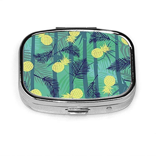 Preisvergleich Produktbild Ananas Modell-Illustration benutzerdefinierte Mode quadratische Pille Box Tablet-Halter Brieftasche Organizer Fall für Tasche oder Geldbörse