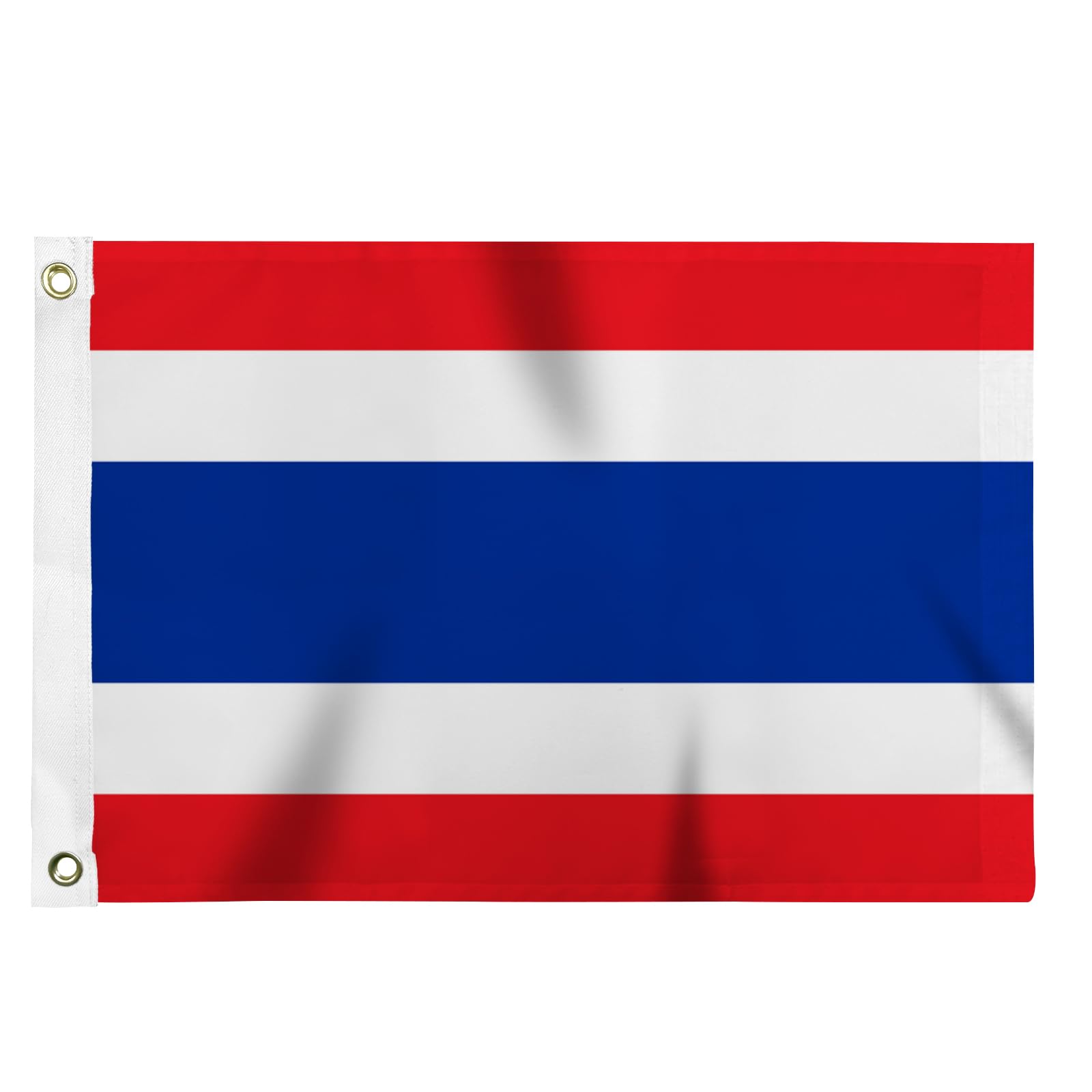 Flagolden Thailand Flag 12x18 inches for Boat, Vivid Color Small Thail Flags with 2 Brass Grommets Nautical Outdoor — image 1