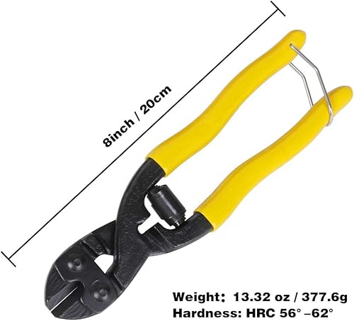 Miniatura 5 de Alicates de corte de 8 pulgadas, cortador de alambre de acero, corte de alambre de cobre, herramienta de mano multifunción para electricistas,