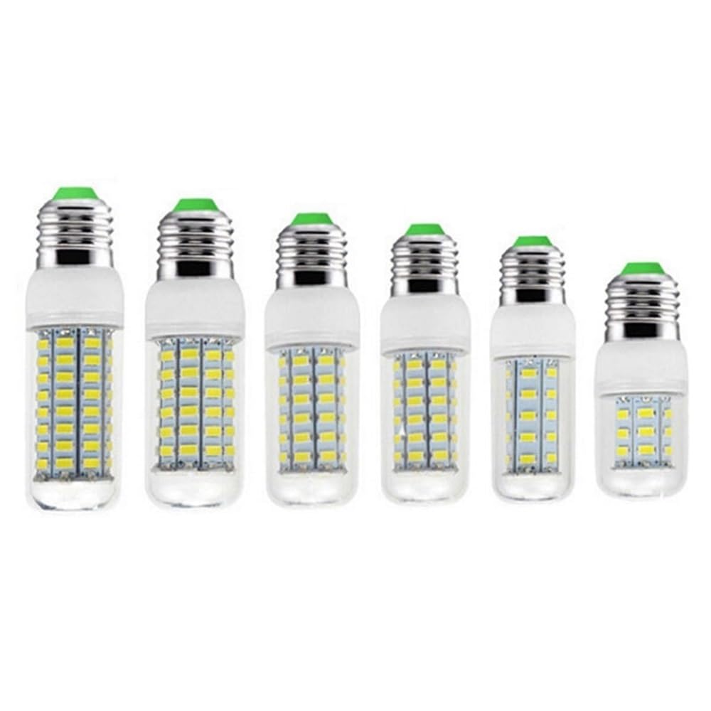 RZL Lighting, Paquete de 50, Bombilla LED de maíz E27 AC220V 5730SMD Bombilla de foco LED Lámpara de iluminación interior Lámparas de vela(Warm White,E27 36LEDs 5W)