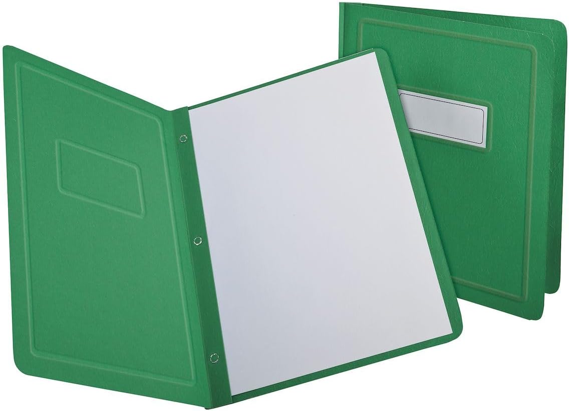 Oxford® Panel & Border Report Cover, Letter Size, Green (52503)