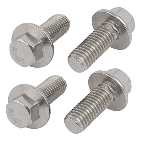 sourcing map Tornillos M8X20mm De Acero Inoxidable 304 Con Brida Perno 4 Piezas Cover