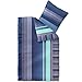 Produktbild CelinaTex Harmony Bettwäsche 155 x 220 cm Mikrofaser Bettbezug Alina Streifen Blau Türkis