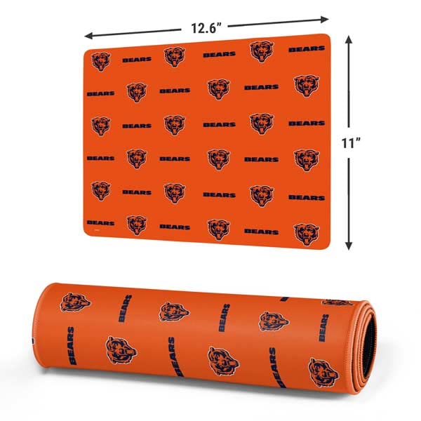 Skinit Small Gaming Mouse Pad - Officially Licensed NFL Chicago Bears Blitz Series Design with Stitched Edges, Waterproof, Non-Slip Rubber Base, Desk Mat for Keyboard & Mouse