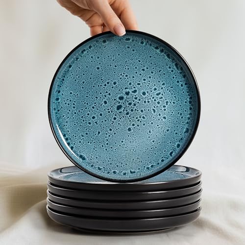 Twinzee Steingut Geschirrset 24-teilig für 6 Personen - Schüssel- und Teller Set - Tafelservice Mikrowellengeeignet aus Steinzeug - Riviera Kollektion 2