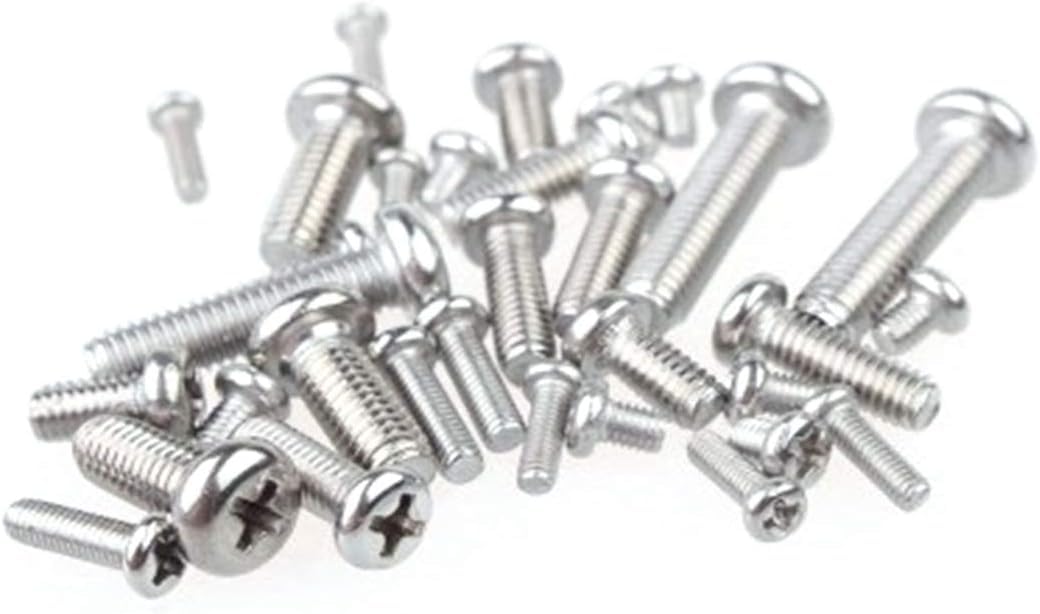 Tornillos Cruzados, Tornillos autorroscantes, 100 Tornillos M2.5 M2.5 × 3/4/5/6/8/10/12/14/16/20 Tornillo de máquina de Cabeza Redonda de Acero Inoxidable(10mm M2.5)