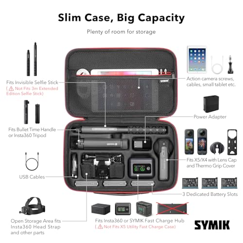 Maletín SYMIK S320-X para Insta360 X5 X4 Air negro miniatura 3