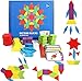 Jeux Enfant Tangram,en Bois, Jeux educatif,pour,Enfant 3 Ans, et Plus, Montessori Tangram. Jouet Fille, Jeu Garcon, Permet d’Apprendre Forme et Couleur, Casse Tete,Bon,Cadeau d'anniversaire,Noel