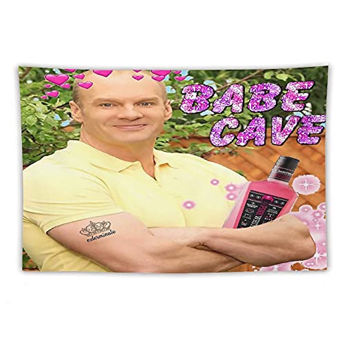 Clunbiaya Babe Cave Exterminate Tapestry Wall Hanging for college Bedroom aesthetic Decor for Men Teen Girls And Fans 40*60inch white-babe cave exterminate
