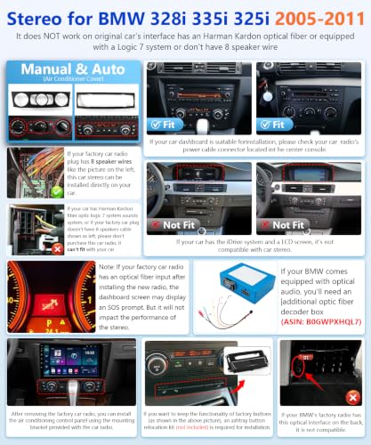 Image of 8Core Radio for BMW 328i 335i 325i E90 E91 E92 E93 2005-2011 Stereo