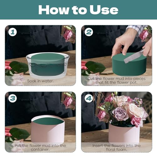 msymsyu Blumensteckschaum 19x5cm Steckschaum 1 Stück Steckmasse Steckschwamm Hochfest und unzerbrechlich Steckschaum für Blumen Steckmasse für Kunstblumen ideal für Feste Familie und Hochzeiten