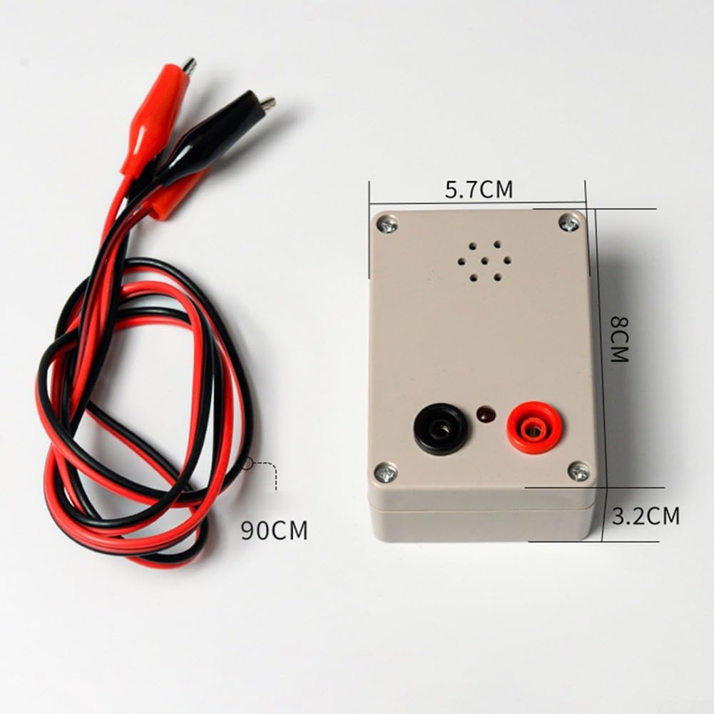 Eawfgtuw Tester per circuiti di continuità di tensione da 9 V, rilevatore di test per cavi elettrici con indicatore cicalino, spia luminosa, segnale acustico, multimetro, accessori componenti