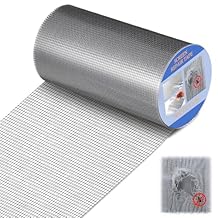 CroBlissful Extra Wide 5 inch x 20 ft Window Screen Tape Mesh Repair Strong Adhesive Waterproof Fiberglass Screen Repair Kit Patch for Window Door Tears Holes Gray