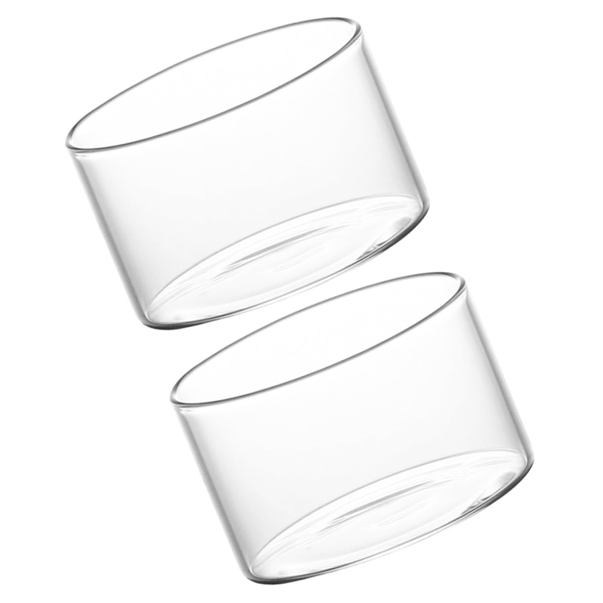 Ipetboom 2pcs Glass Pudding Mold Cups Dessert Cups for Ice Yogurt Baking for Household Desserts and Cheesecake Containers