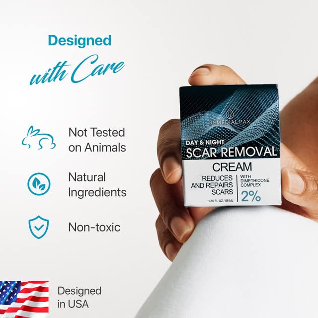 Scar Removal Cream for Women and Men - Rapid Repair of New Old Scars, Acne Spots, Burns All Natural Treatment with Vitamin E, Alanine, Collagen