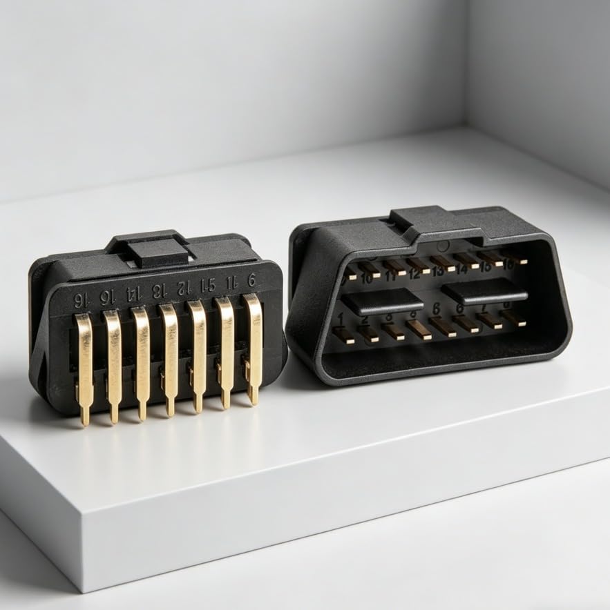Mapout24 OBD-II 16 Pin Male Connector Without Enclosure | J1962 Standard Diagnostic Plug | Open Shell OBD2 Connector for Custom Cable Assembly | Compatible with OBD-II Diagnostic Tools & Vehicle DLC-image-39