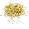 MURUI QA 100pcs / lot Gold Ballon pins d'aiguilles pour Perles Boucle d'oreille constatations de Bijoux Ornement YC820 (Color : KC Gold, Size : 15mm) #4