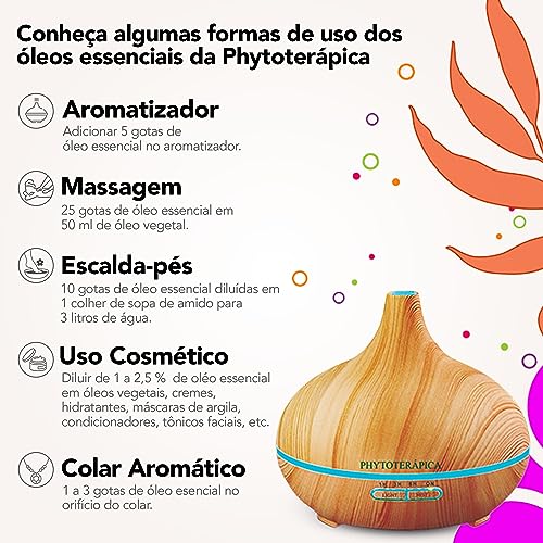 PHYTOTERAPICA - Óleo Essencial Orgânico Eucalipto Citriodora - Para Difusor, Massagem e Aromaterapia
