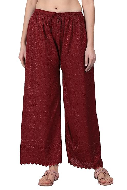 thrifty thread we promise comfort Cotton Rayon Palazzo for Women-picture-33