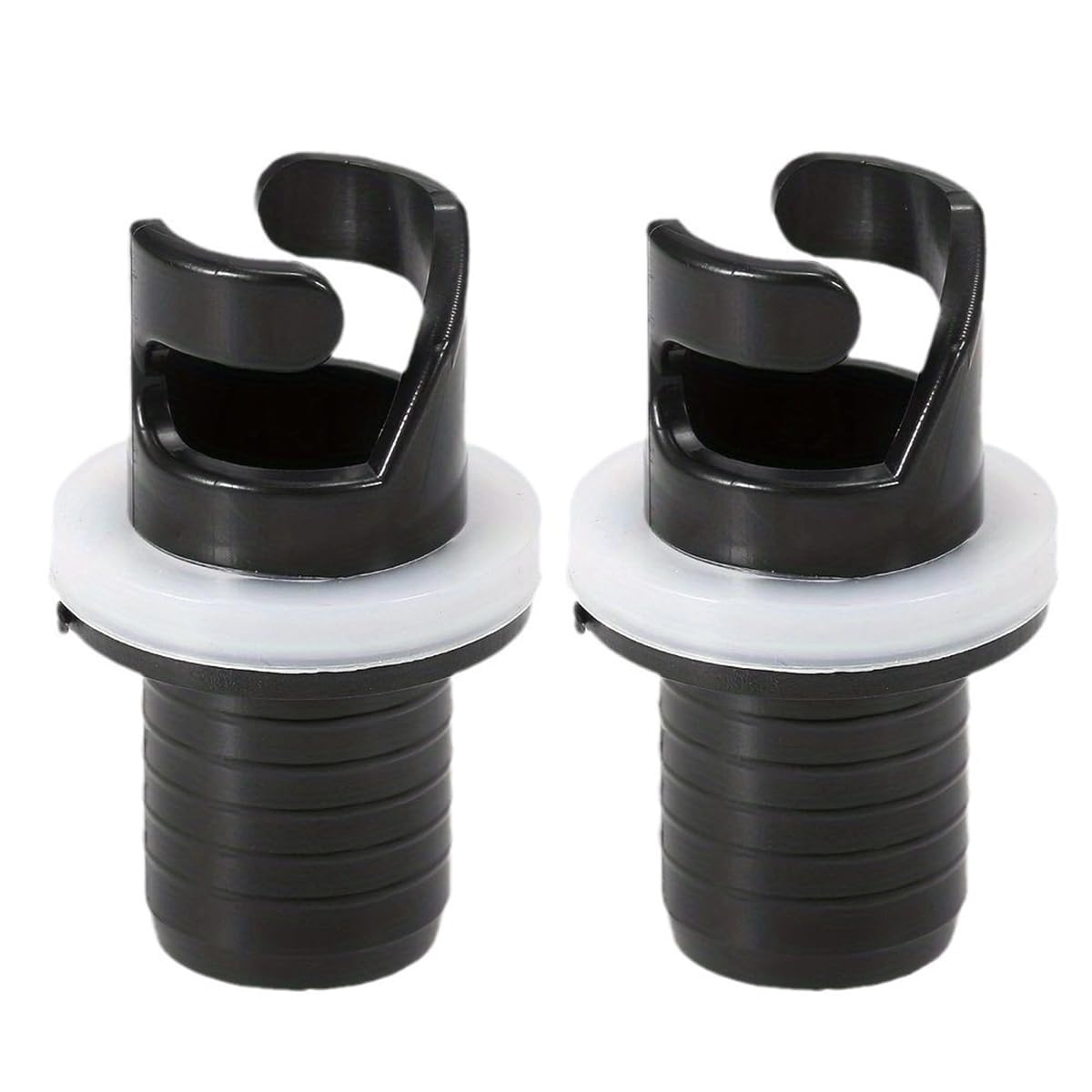2 PCS Inflatable Boat Valve Hose Adapter Connector, Boat Foot Pump Hose Adapter H-R Valve Adapter Inflatable Valve Inflatable Kayak Pump Hose Adapter Plastic Air Valve