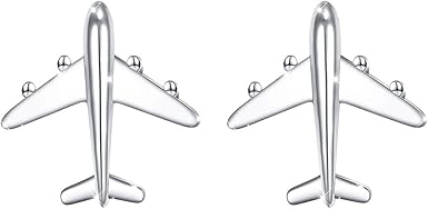 12. FLYOW Airplane Stud Earrings