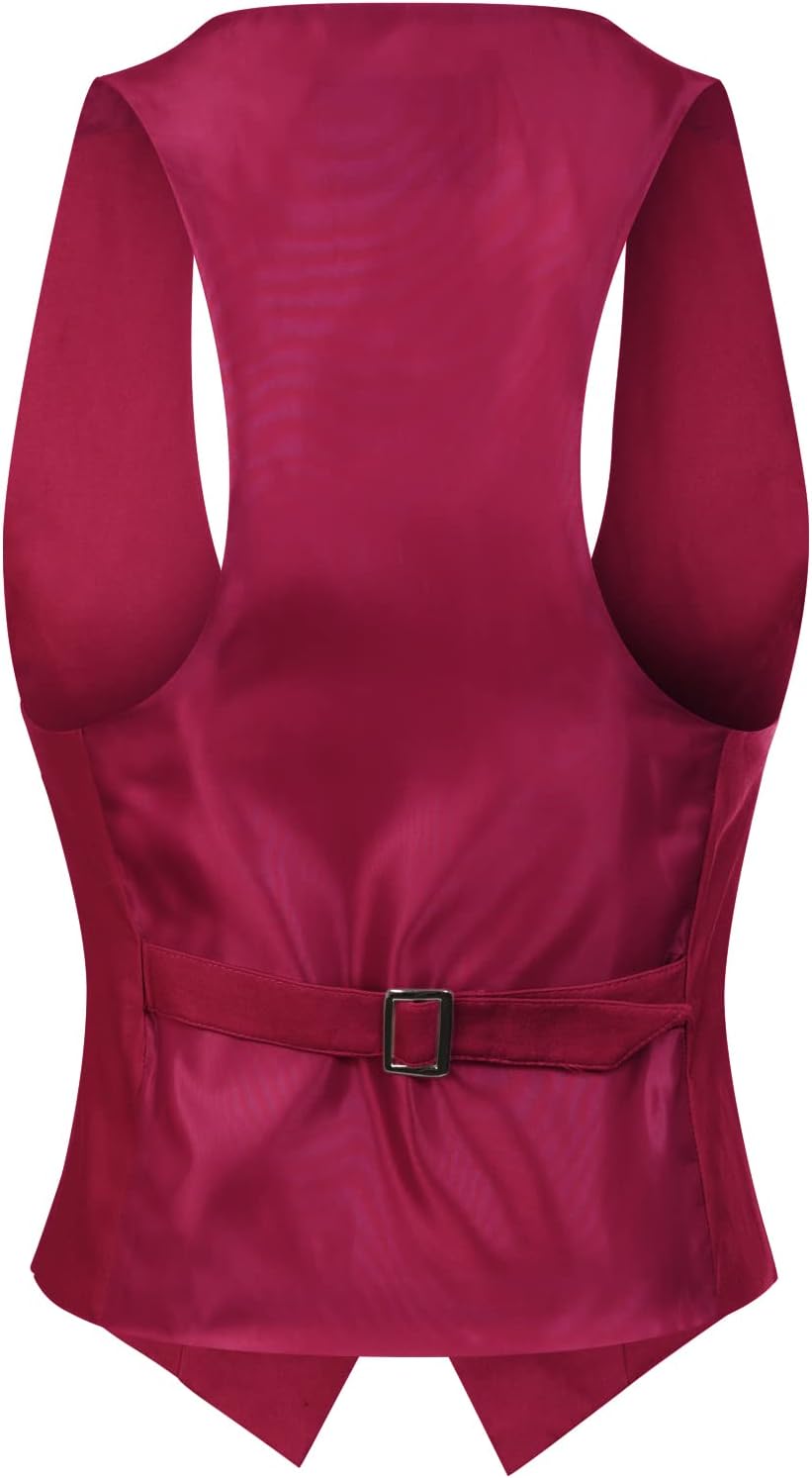 Design by Olivia Women's Dressy Casual Versatile Racerback Vest Three Button Tuxedo Suit Waistcoat - Image 3