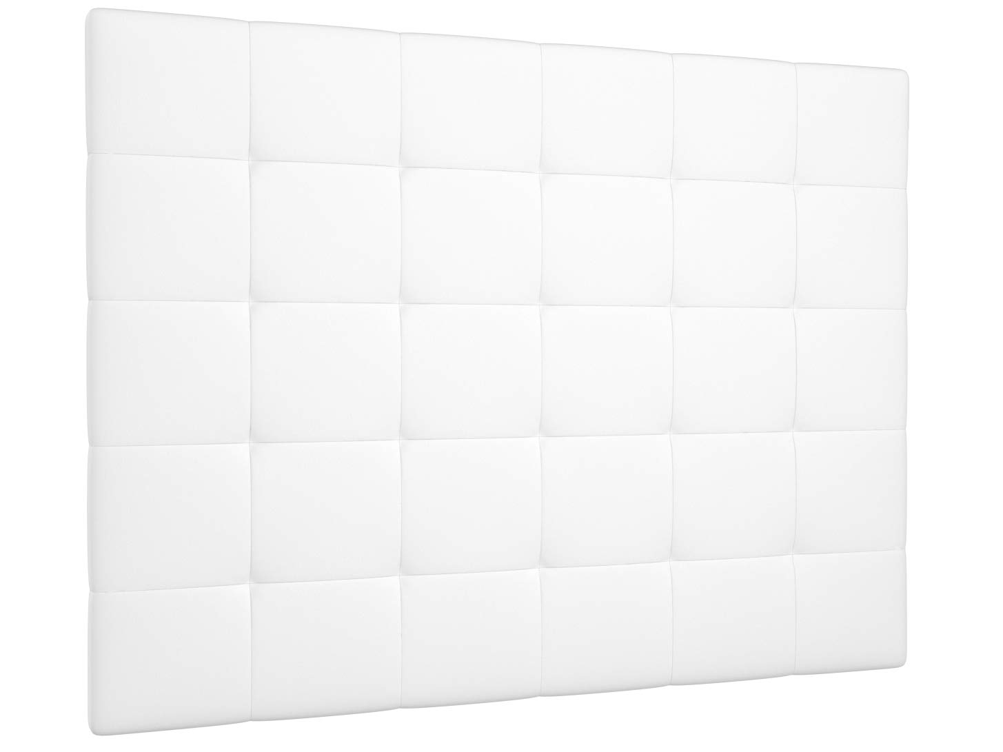 LA WEB DEL COLCHON - Cabecero tapizado Corfú para Cama de 150 (160 x 120 cms) Blanco Polipiel | Cabezal Cama