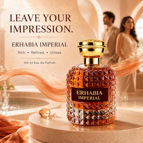 Image of ERHABIA Imperial Eau De Parfum for Men & Women, Long Lasting Premium Luxury Fragrance, Rich & Intense Scent for a Confident and Lasting Impression, 100ml