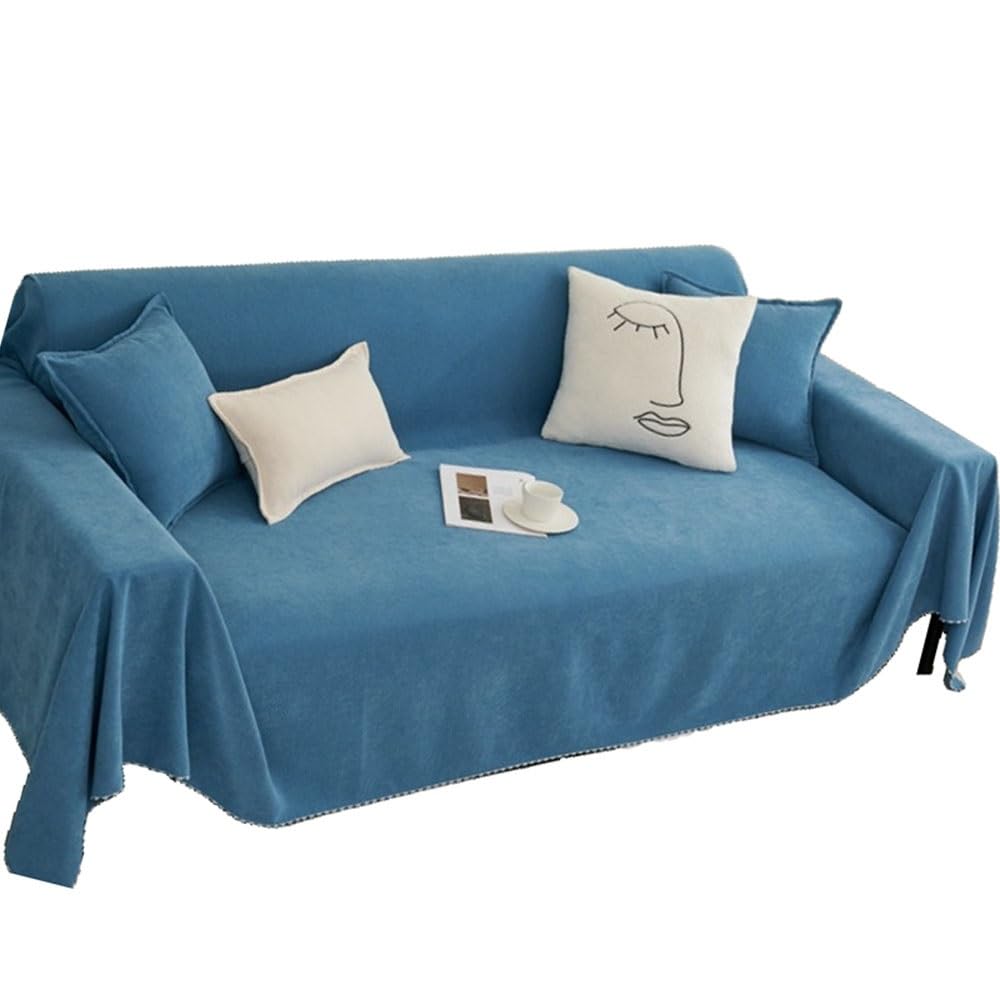 Housse de canapé réversible et antitache gris clair 180 x 230 cm