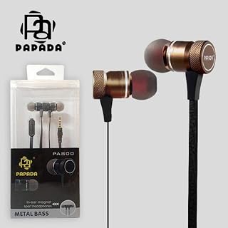 Megatech Papada PA800 - Auriculares magnéticos con micrófono, color marrón