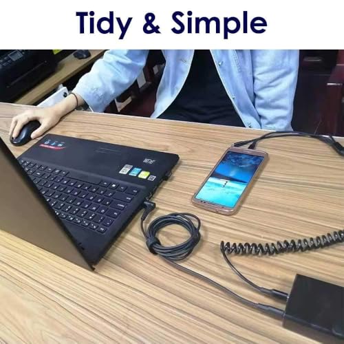 Image of USB C to 4.5mm Laptop Charging Cable Adapter Male Type C to Right Angle DC 4.5 x 3.0mm Converter (150CM) 65W PD Power Charger Supply Extension Cord for Stream 11 13 14 15 Pavilion (Type C)